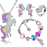 Diseño considerado: la pulsera de unicornio arcoíris es lo suficientemente larga, con una cadena de extensión de 5 cm/ 2 pulgadas, adecuada para las muñecas de la mayoría de las personas y adecuada para niñas y adolescentes, para que el encanto de estas niñas se destaque entre la multitud