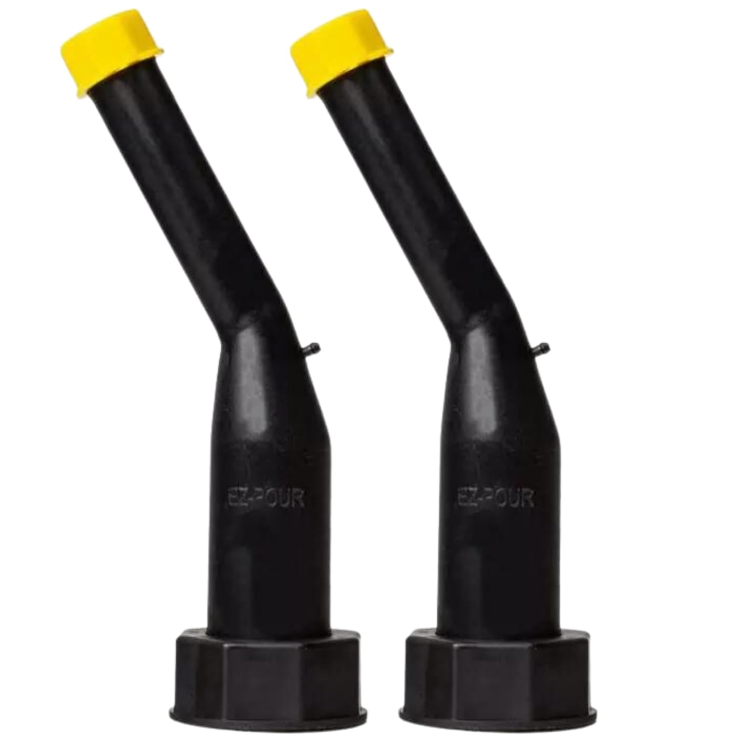 EZ-POUR Rigid Spout Replacement and Vent kit (2 Pack) | 45° Angled Spout Fits 1-3/4" Openings | Compatible with all EZ-POUR Adapters | Fits Newer “Capless” Vehicle Gas Tanks, Water Jug Or Gas Cans | Replacement Spout Kit (80080)