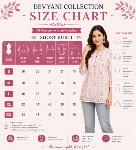 Image of Women's Rayon Floral Printed Short Kurti | Regular Fit | Mandarin Collar | Casual Wear for Office, College