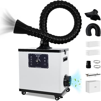 KQZ Laser Fume Extractor with Exhaust for Under 60W Laser Engraver Cutter