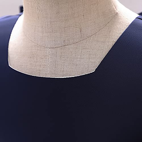 Mubineo Infant Baby Girl Satin Formal Dress Bowknot Princess Birthday Pageant Dress (Navy, 18-24 Months) #TOP4