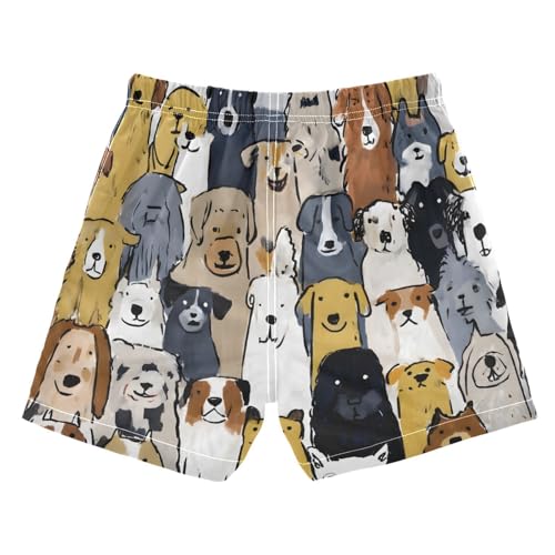 Boys Swim Trunks Dogs Doodle Toddler Swim Shorts Beach Board Shorts Swimsuit2