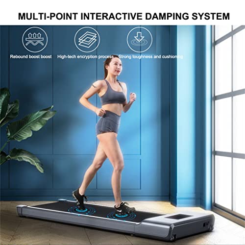 Image of Foldable TreadmillSmart Walking Running Machinewith Remote Controlled High Frequency Displayfor Home Office Gym
