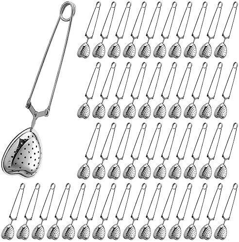 Roshtia 50 Pieces Tea Infuser Spoon Heart Shaped Tea Infuser Tea Diffusers for Loose Tea Stainless Steel Tea Filters Tea Spoon for Loose Tea Tea Strainers for Loose Tea Mesh Tea Cup Filter Strainer Roshtia 50 Pieces Tea Infuser Spoon Heart Shaped Tea Infuser Tea Diffusers for Loose Tea Stainless Steel Tea Filters Tea Spoon for Loose Tea Tea Strainers for Loose Tea Mesh Tea Cup Filter Strainer