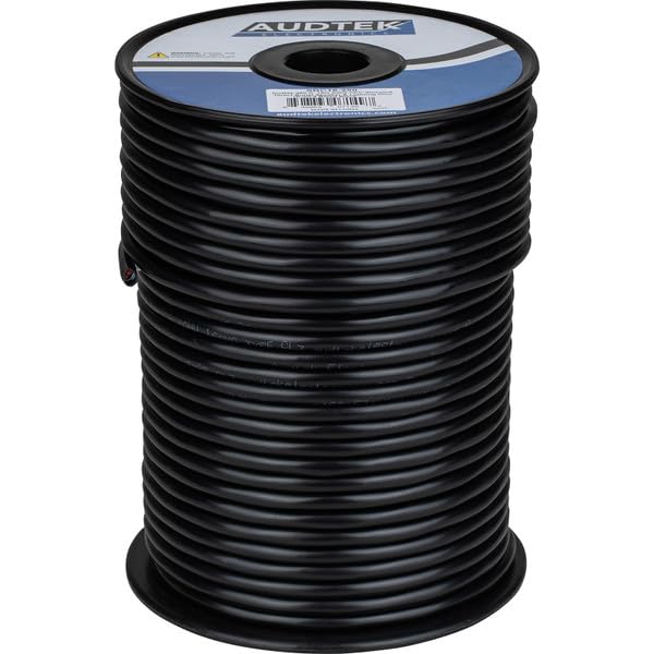 250 ft. 16/2 AWG OFC Shielded Direct Burial Speaker & Lighting Wire UL/CL3 Rated Black
