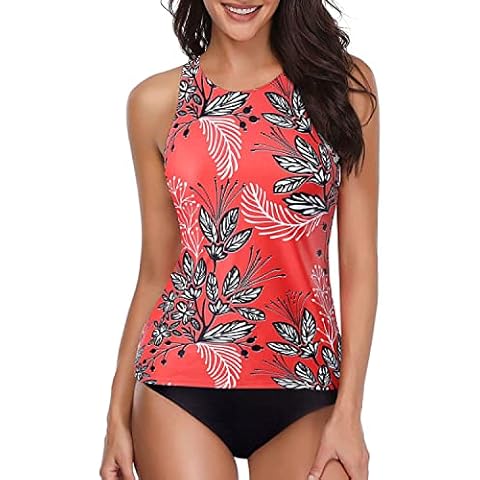 Holipick Traje de baño tankini de dos piezas para mujer Cover