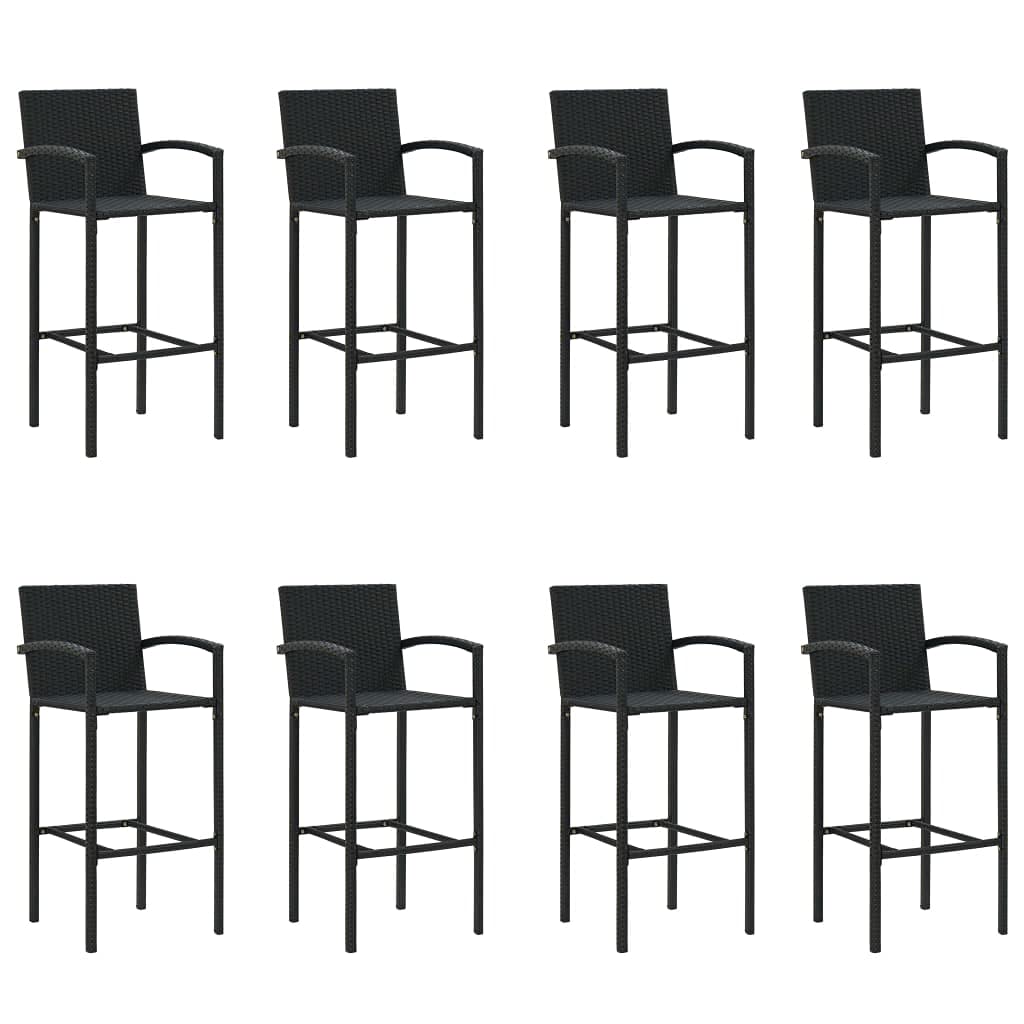 Gartenlounge - Juego de mesa de jardín (9 piezas), color negro