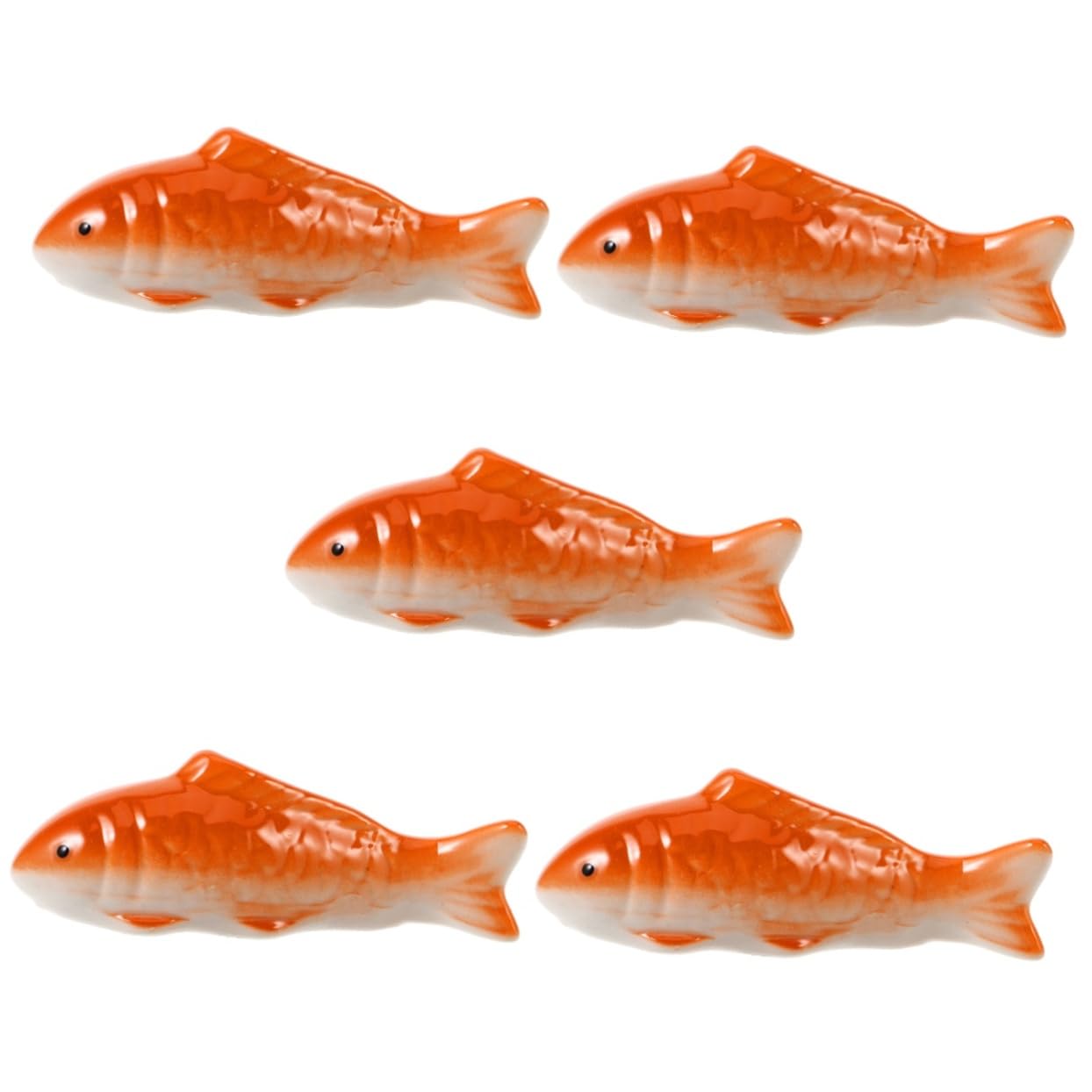 Cabilock 5 Piezas Decoración de pecera de cerámica. Decoración de peceras Adorno de Acuario Peces de Acuario flotantes Figura de de Porcelana Decoraciones de Ranas Animal Adornos