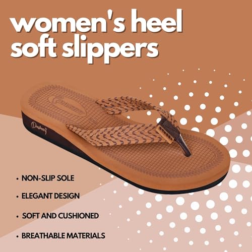 Image of Dashny Women's (1434) |Extra Super Soft Comfortable Slippers |Brown Casual Slides Slippers