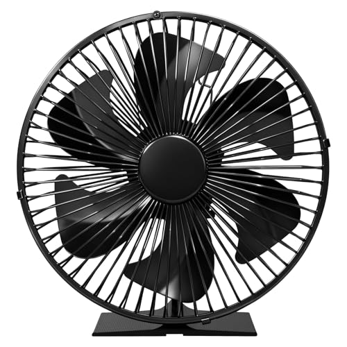 JossaColar Heat Powered Wood Stove Fan with Safety Guard | Non Electric Heat Activated Fan for Wood Burning Stove/Log Burner | Thermoelectric Fireplace Fan | Stove Accecories