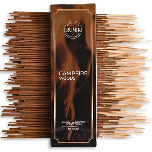 Campfire Woods Incense Sticks - Pack of 100 Inscents-Sticks - Inciensos Aromaticos para La Casa - Made with Natural Ingredients - Scented Insence Non Toxic Insense Incents