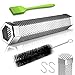 Smoke Tube for Pellet Smoker, 12'' Smoker Tube for Pellet Grill - Hot or Cold Smoker Accessories for Electric Gas Charcoal Grilling, Premium Stainless Steel Portable Barbecue Smoking Tube, Bonus Brush