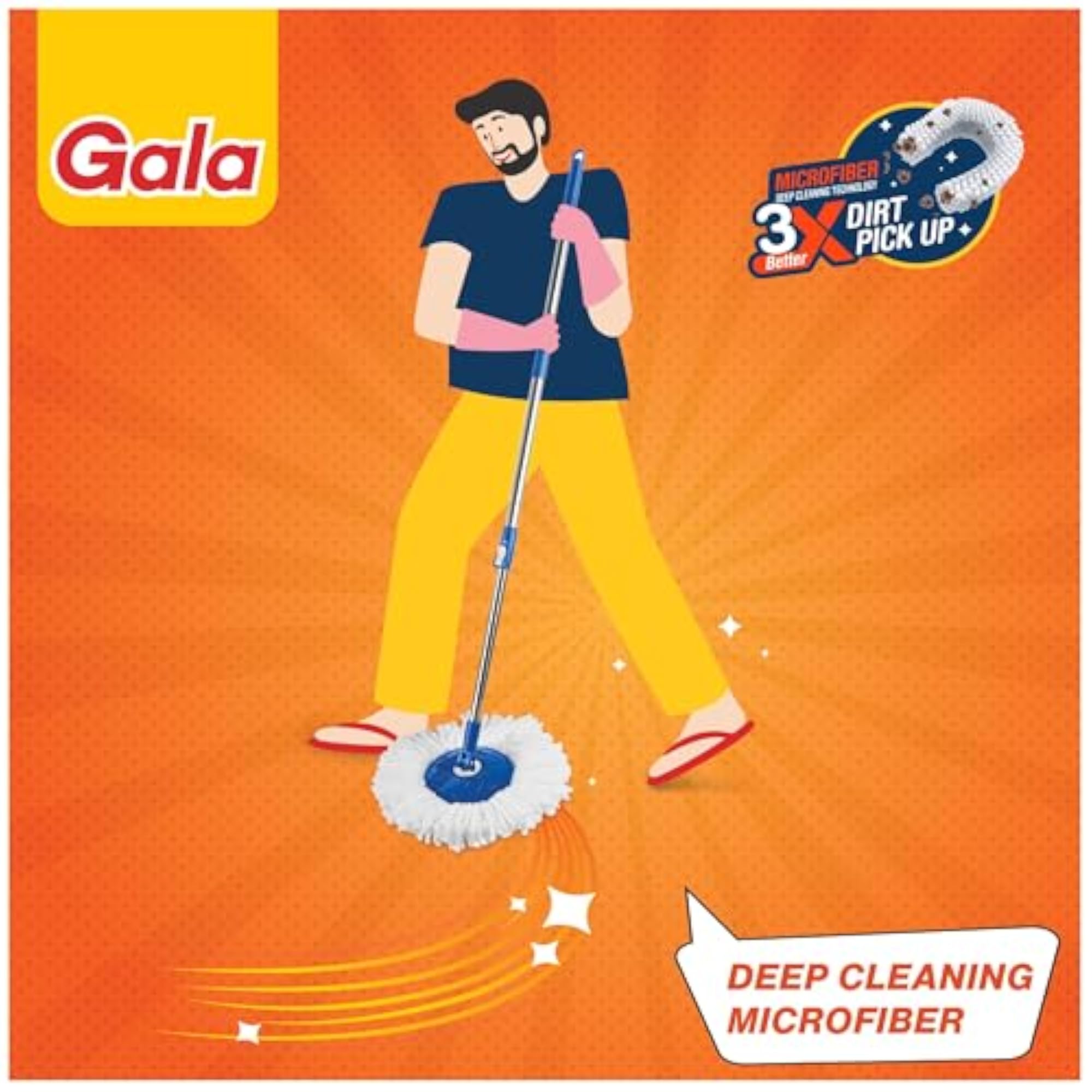 Aqua Spin Mop with Bucket & Microfiber Refills