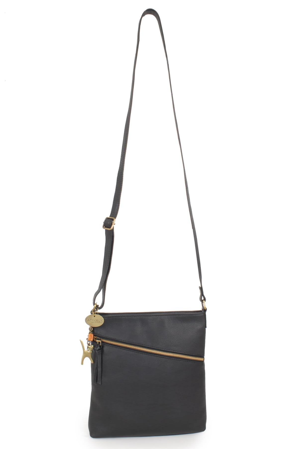 Catwalk Collection Handbags - Borsa a Tracolla Media in Vera Pelle - Borsetta Donna - Borsa a Mano con Tracolla Regolabile - Madison