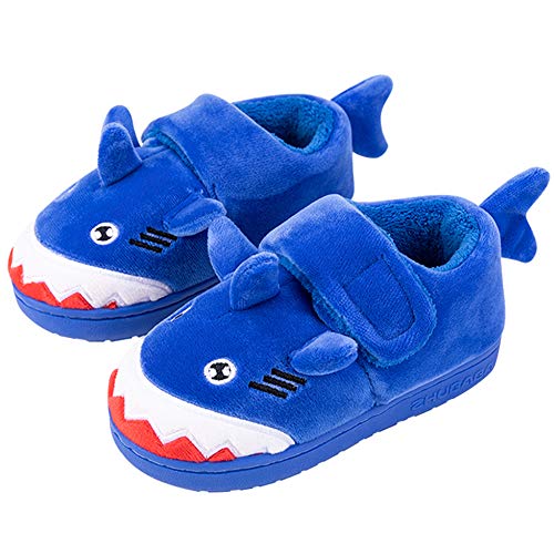 DRECAGE Boys Girls Slippers for Toddler Plush Warm Slipper Anti-Slip House Shoes Cute Cartoon Winter Slippers for Little Kids 8.5/9 Child UK Label Size 190