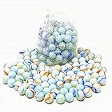 300 Count Bulk Beautiful Premium Player Glass Marble, 5/8' in Bulk, Shooters Sling Shot Ammo for Children (3 Bags)