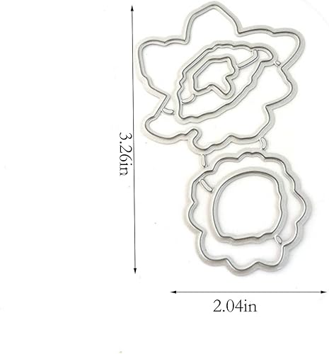 Miniatura 2 de Juego de sellos y troqueles de flores para hacer tarjetas, sellos transparentes y troqueles de corte de metal para álbumes de recortes, suministros