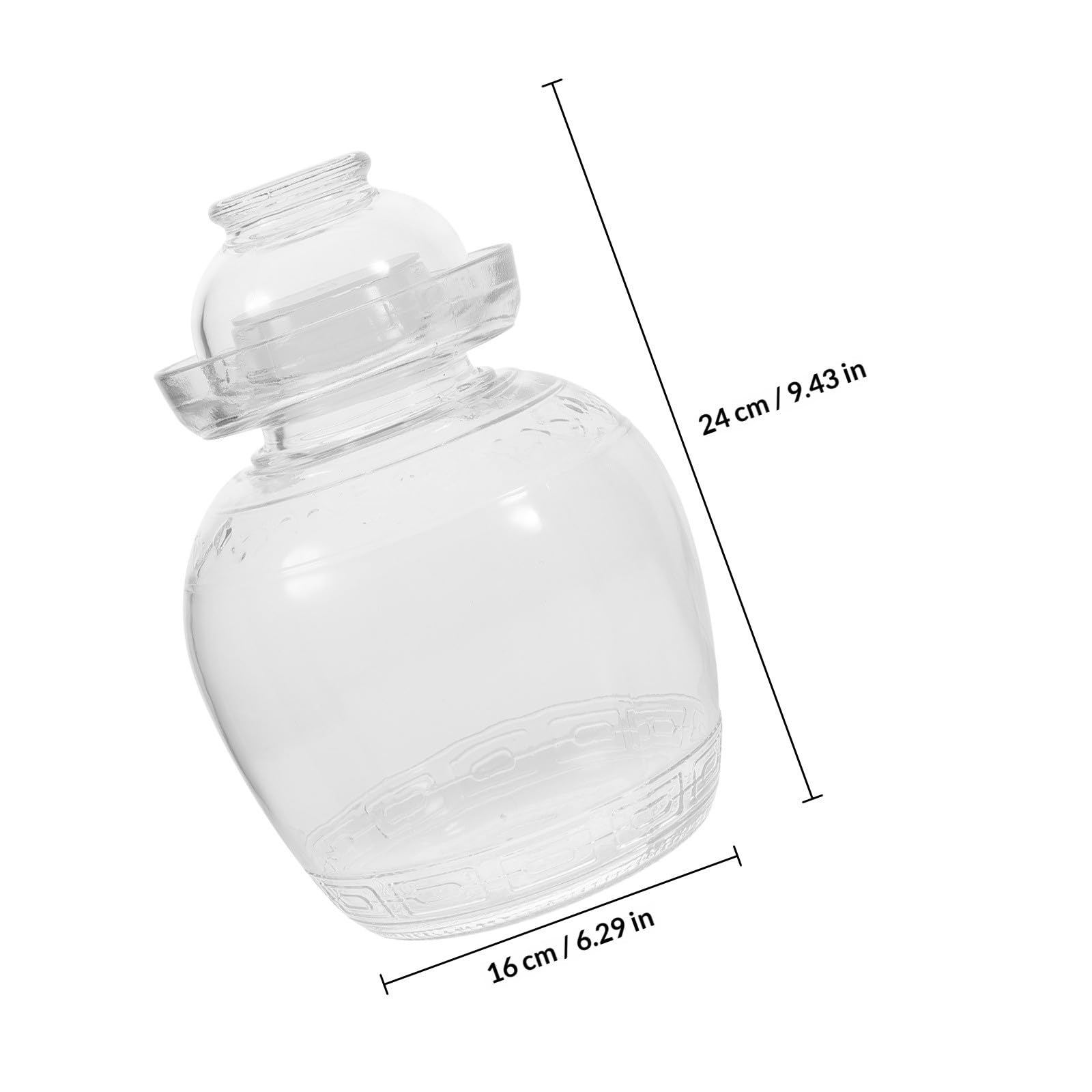 Barattolo e Conservazione Alimentare in Vetro per Fermentazione da 2,5kg Coperchio Ermetico, Superficie Liscia e Confezione Pratica Stili multipli per Ristorante Stili multipli