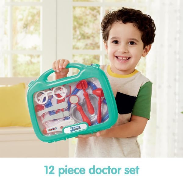 Miniatura 5 de Kidoozie My First Doctor's Kit - Juguete de juego de simulación de 12 piezas con estuche de transporte, juego educativo para niños pequeños a partir