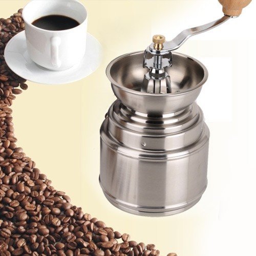 Generic Stainless Steel Coffe Grinder Manual Handmade Spice Coffee Bean Pepper Grinder with Adjustable Ceramic Core Coffee Maker