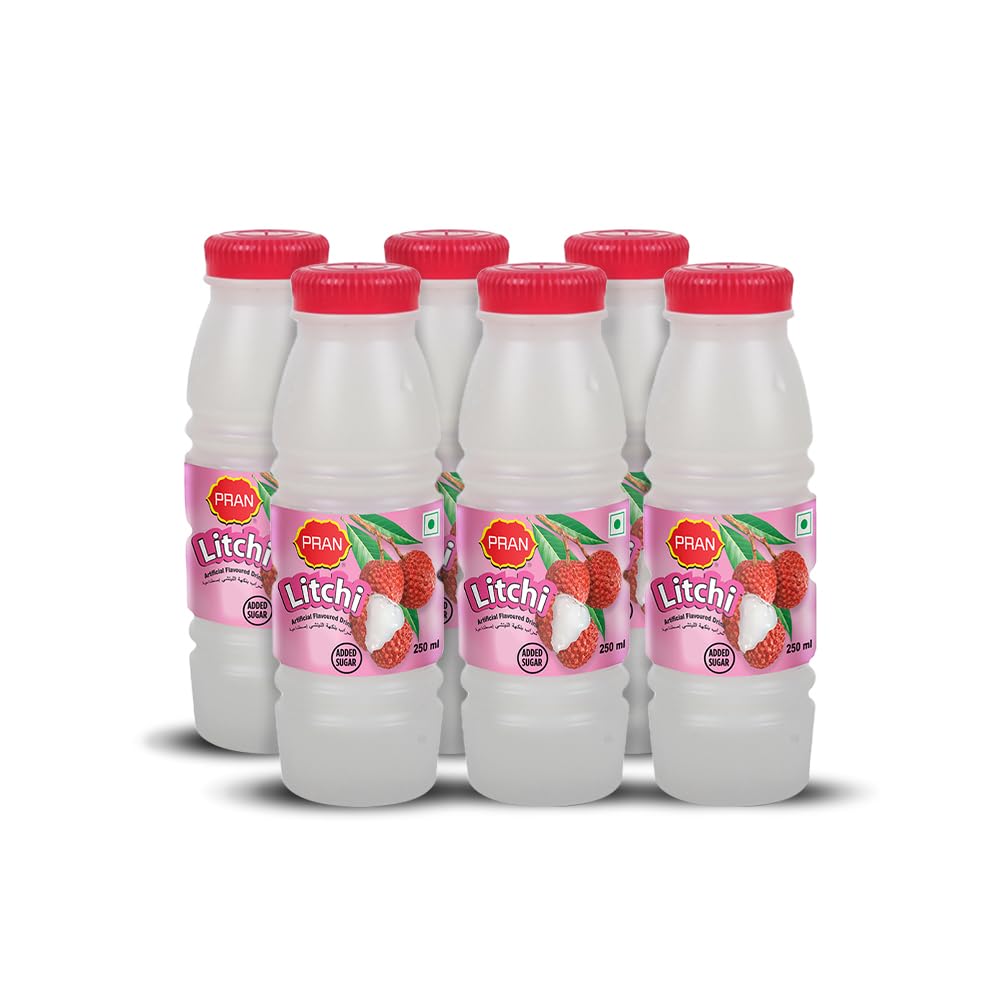 PRAN Litchi Drink 250 ml, 6-Pack