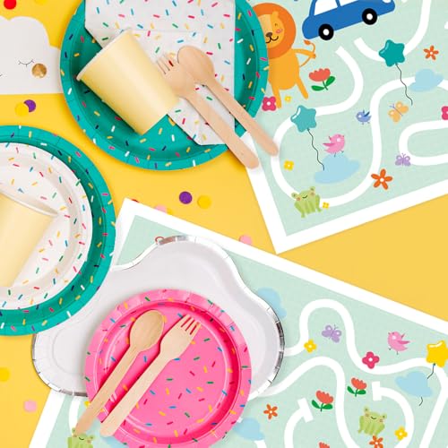 Einweg-Tischsets aus Papier für Kindergeburtstag – Modell Play | Einweg-Tischsets ideal für Geburtstagsfeiern, Pizzerien und Restaurants | 29,7 x 42 cm - Packung mit 50 Stück