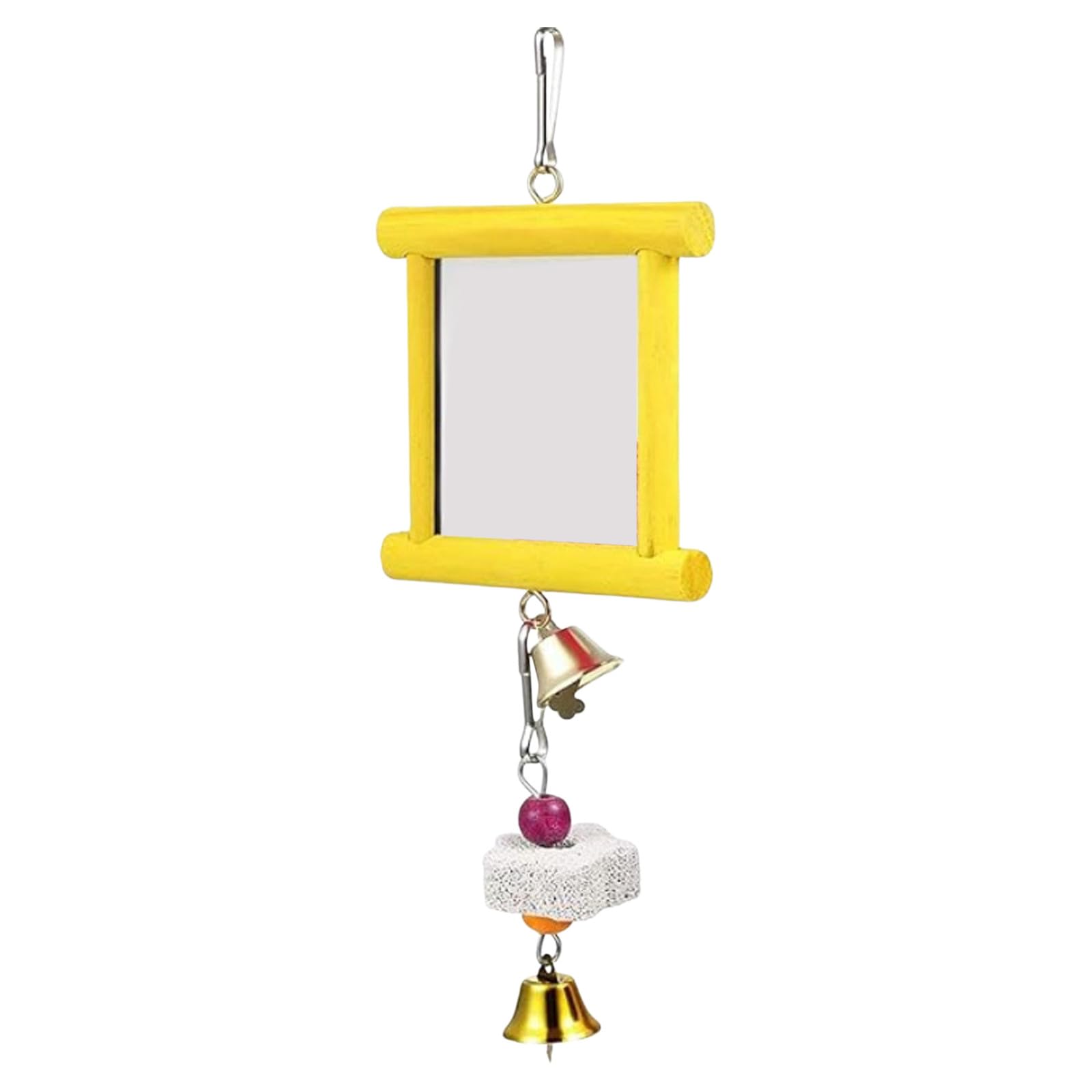 Generisch 2026 Chicken Toy, 2 Pieces, Chicken Molar Enrichment, Chicken Coop Enrichment, Pick Toy, Hanging Chicken Swing + Grinding Stones, Poultry Boredom (Yellow, One Size)