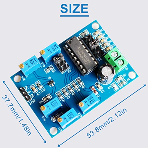 Image of ICL8038 Signal Generator Module 10Hz-450KHz Medium Low Frequency Generator DC12-15V Triangular /Rectangular /Sine Wave Signal Source Generator Module with Dupont Cable