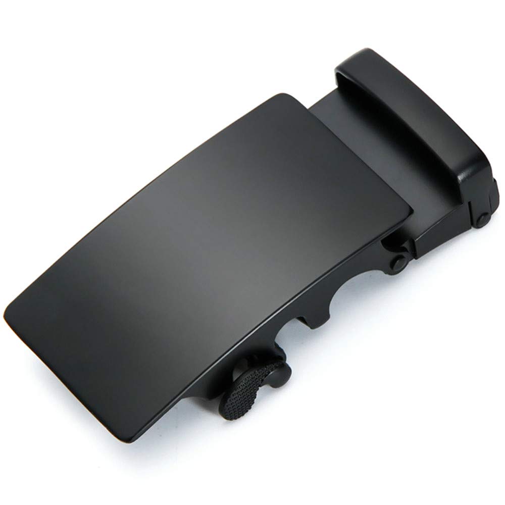 RTGGSEL Men's Black 40mm Adjustable Ratchet Belt Buckle Only Automatic Leather Belt Buckle Replacement (28)