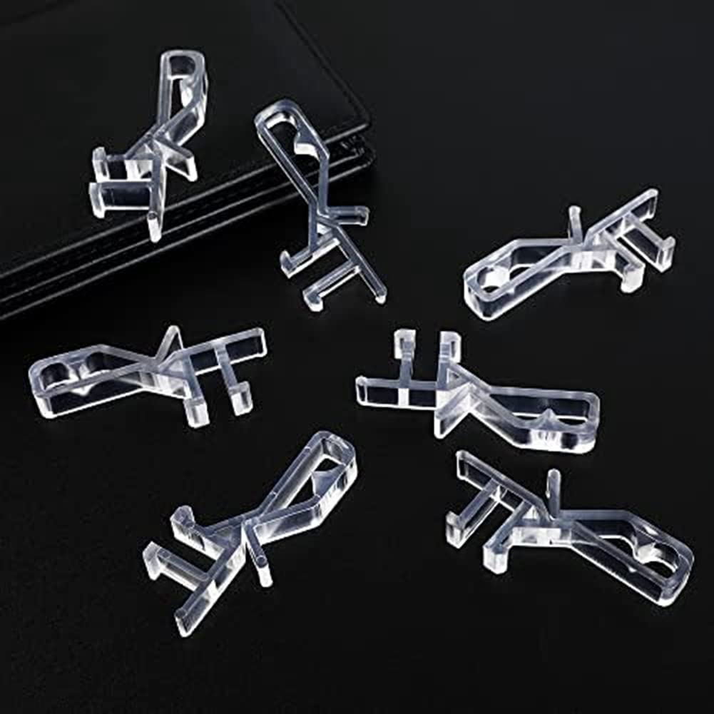 24 Clip Trasparenti Per Mantovana A Canale Nascosto – 1-7/8 Pollici, In Plastica Resistente, Facili Da Installare - 4