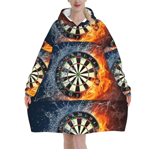 Sweat à capuche couverture fléchettes flanelle vêtement intérieur unisexe chaud