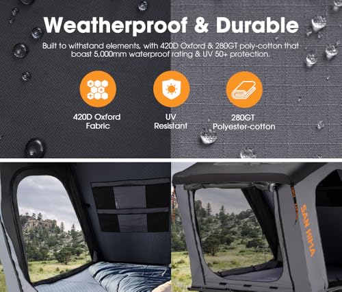 Carpa de Techo Sanhima Hotham para 3 Personas, Negra miniatura 3