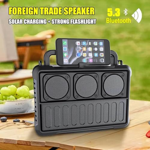 Radio FM solaire et enceinte portable d'extérieur avec torche LED - 4