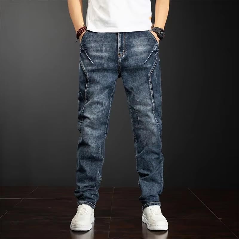 Summer Thin Denim Jeans Casual Pants Men's for Men Blue 302