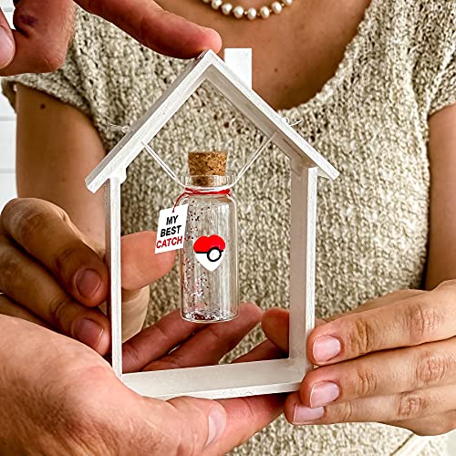 Kseniya Revta Cute Anniversary Present For Girlfriend or Boyfriend, Unique Game-Inspired Romantic Bottle, Anniversary Love Wish Jar (White Frame, My Best Catch) - Image 3
