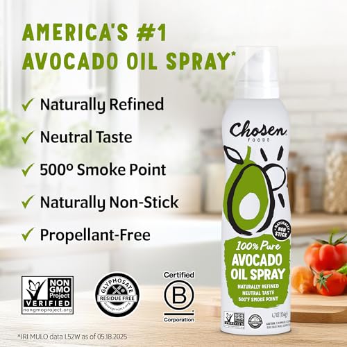 image for Chosen Foods 100% Pure Avocado Oil Spray, Keto Diet Friendly, Kosher C