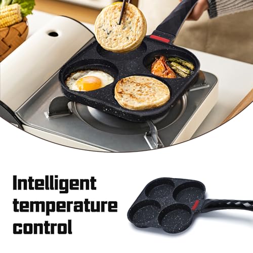 CHEXAOM 4-in-1 Pancake Maker & Crepe Pan Aluminium Pan with Non-Stick Coating, Easy to Clean, Ideal for Family Breakfast, Camping & Creative Cooking Enthusiasts - Image 3