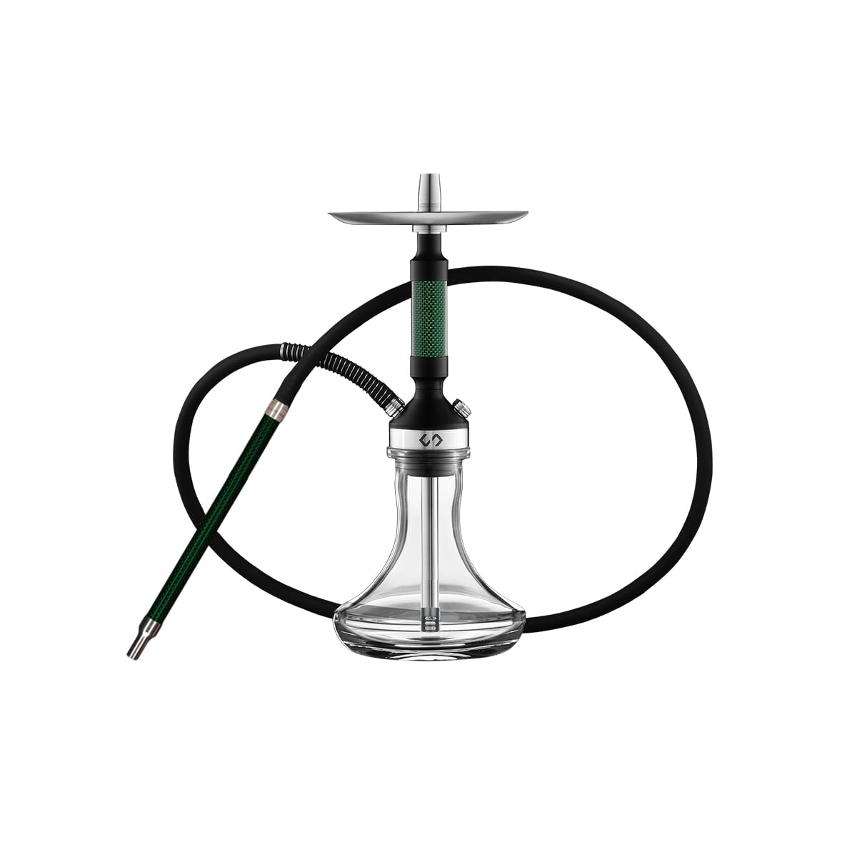 Conceptic Design Smart Carbon Fiber Hookah Green Without Glass Base