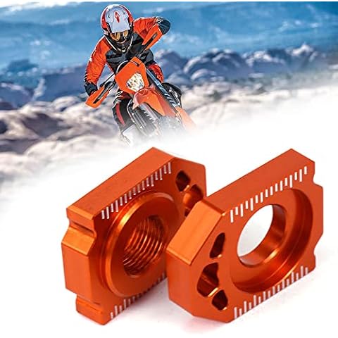 Motorcycle CNC Rear Axle Blocks Chain Adjuster For SX85 03-14 EXC EXCF XCW XCFW 125-530 SX SXF XC XCF 125-450 Cover