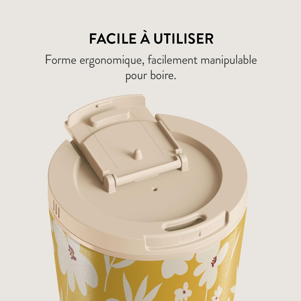 BURGA Gobelet de Voyage 700 ml – Gobelet Isotherme en Acier Inoxydable, garde les boissons chaudes 6 h et froides 24 h, couvercle rabattable étanche, compatible porte-gobelets