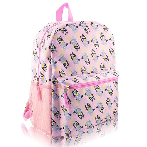 Bluey Backpack for Kids | Bluey Bookbag for Girls, Boys, Unisex School Bag | Toddler Travel Bag, Cute Lightweight Bag for School | Ages 3+