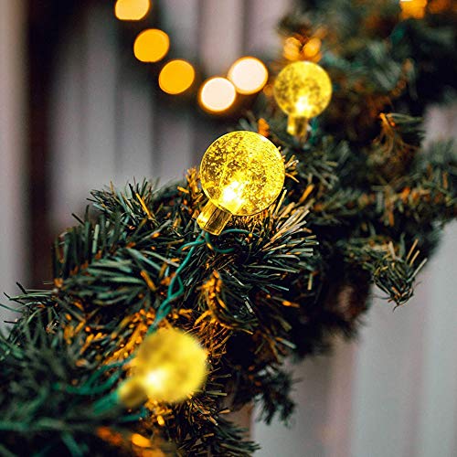 Luzes solares Xunata para uso ao ar livre, 10 LEDs, bola de cristal à prova d'água, lâmpadas de glo