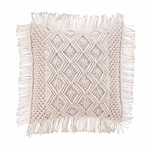 BUTLERS MACRAMÉ Kissen Zickzack L 45 x B 45cm BUTLERS MACRAMÉ Kissen Zickzack L 45 x B 45cm