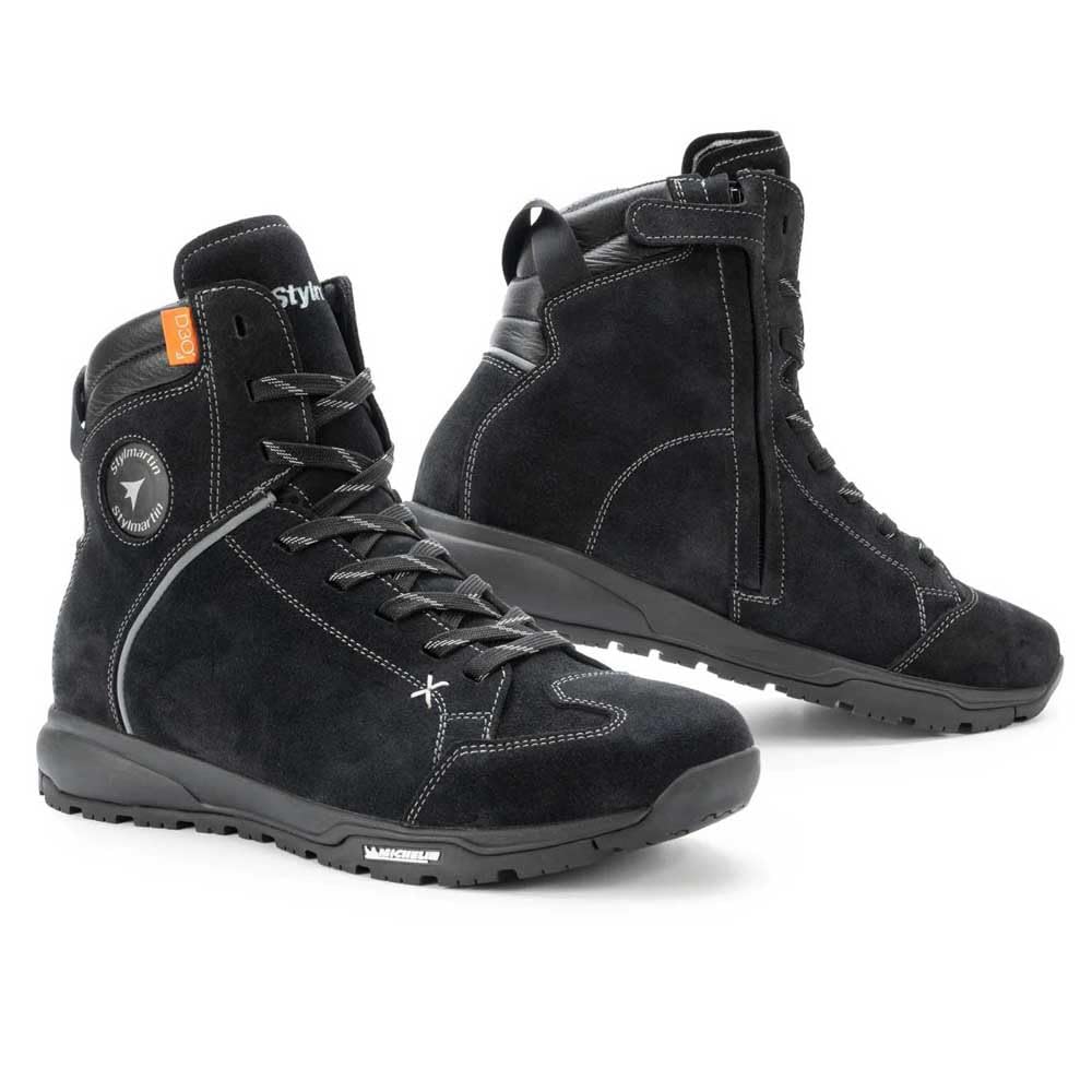 Stylmartin Zed wasserdichte Motorrad Schuhe, schwarz, 42 | Wasserdicht