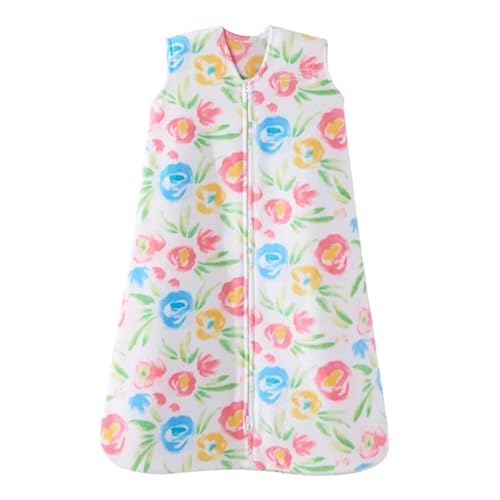 HALO Saco de dormir - Manta de microforro polar TOG 10 color agua floral talla L Crema, Celeste (Baby Blue), Azul / Patchwork, azul, (Blue