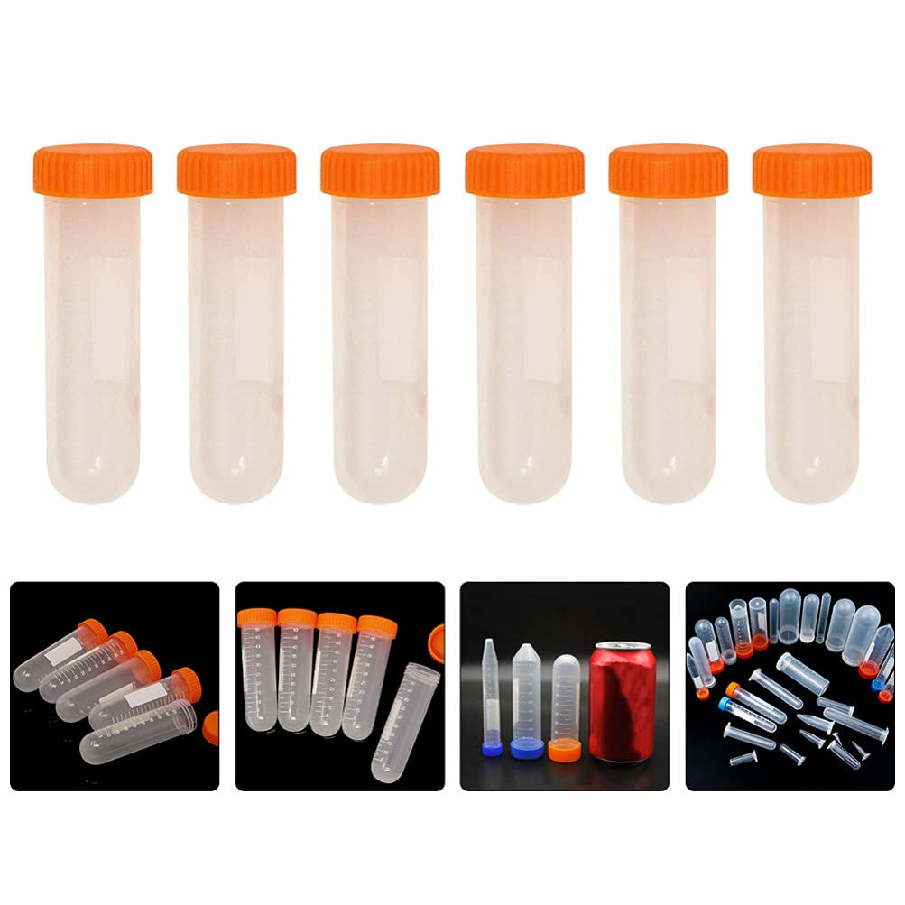 Provetta da laboratorio, tappi tubi di prova trasp 100 pezzi 50ml provette scientifiche provette da laboratorio provette for centrifuga provette graduate provette for chimica provette for esperimenti