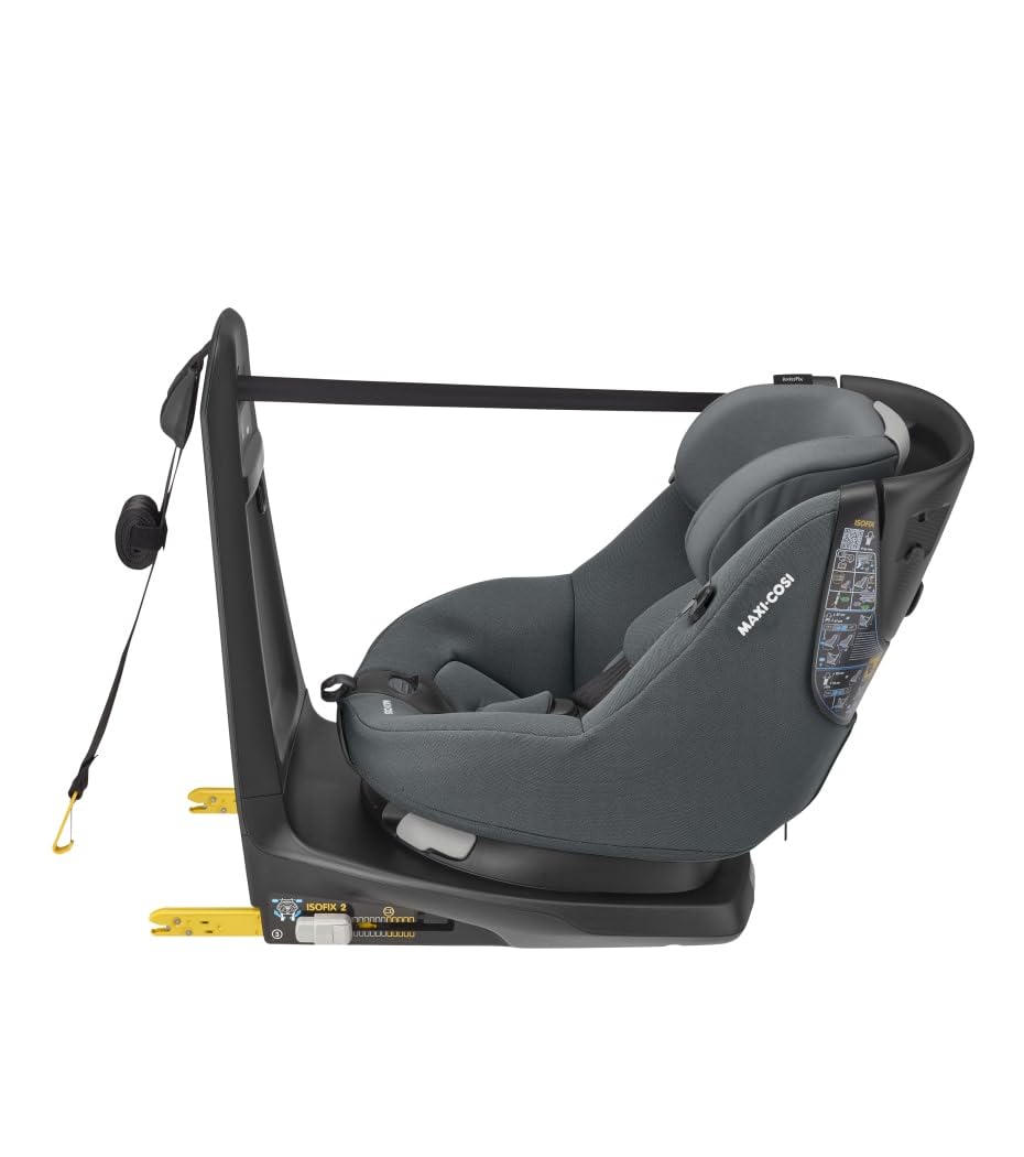 Maxi-Cosi Axissfix, i-Size, Silla de coche giratoria 360° isofix, silla auto reclinable y contramarcha para bebés 4 meses - 4 años, 61-105 cm, Authentic Graphite