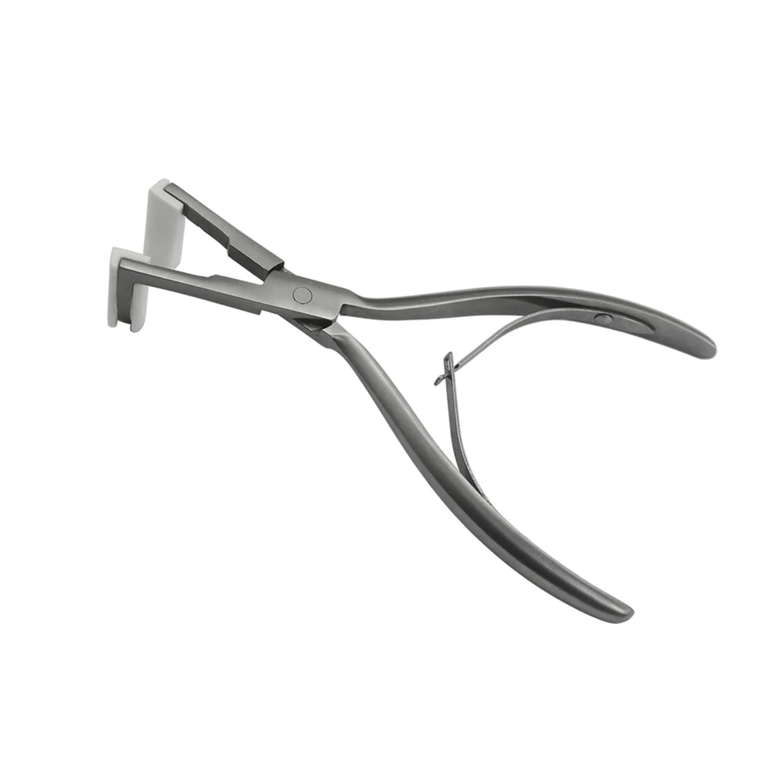 Jbjygsg Silver Stainless Steel Pliers For Tape In Hair Extensions Flat Sealing Hair Extension Tools For Salon Professional Use(Silver)