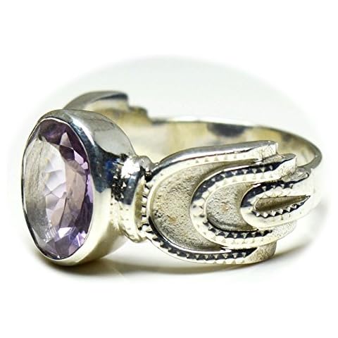 Anillo de plata de ley 925 talla ovalada amatista Cover