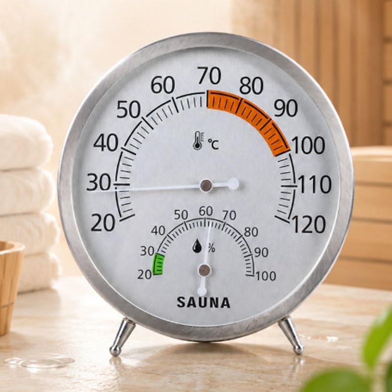 Wall-Mounted Mechanical Stainless Steel Thermometer